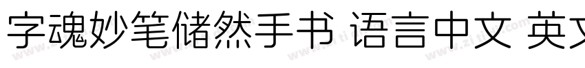 字魂妙笔储然手书 语言中文 英文字体转换